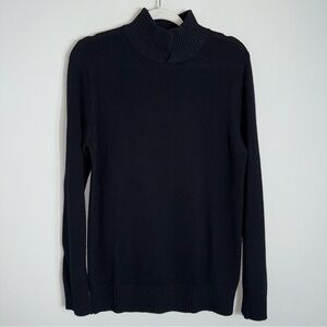 Reiss Women's Aston Sweater-Wool Cashmere-Black-Split Turtleneck-Medium
